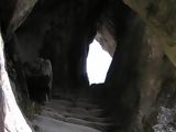 A tunnel dug from the rock along the Inca Trail